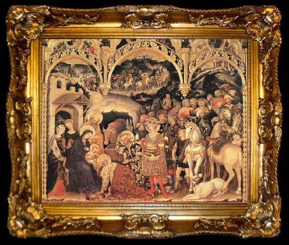 framed  Gentile da Fabriano Adoration of the Magi, ta009-2